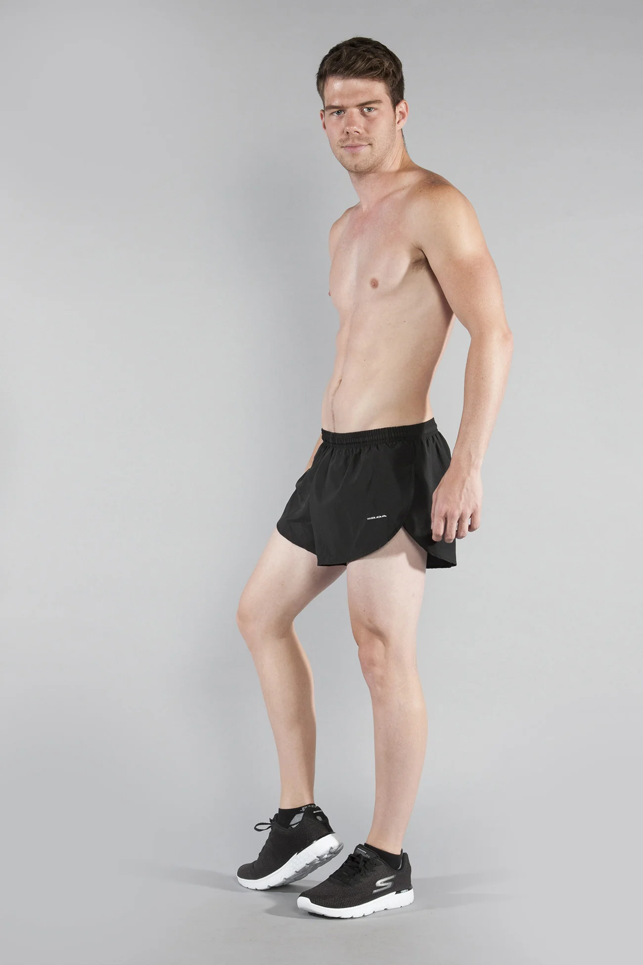Men's Solid 1" Elite Split Shorts - Black - Image 4