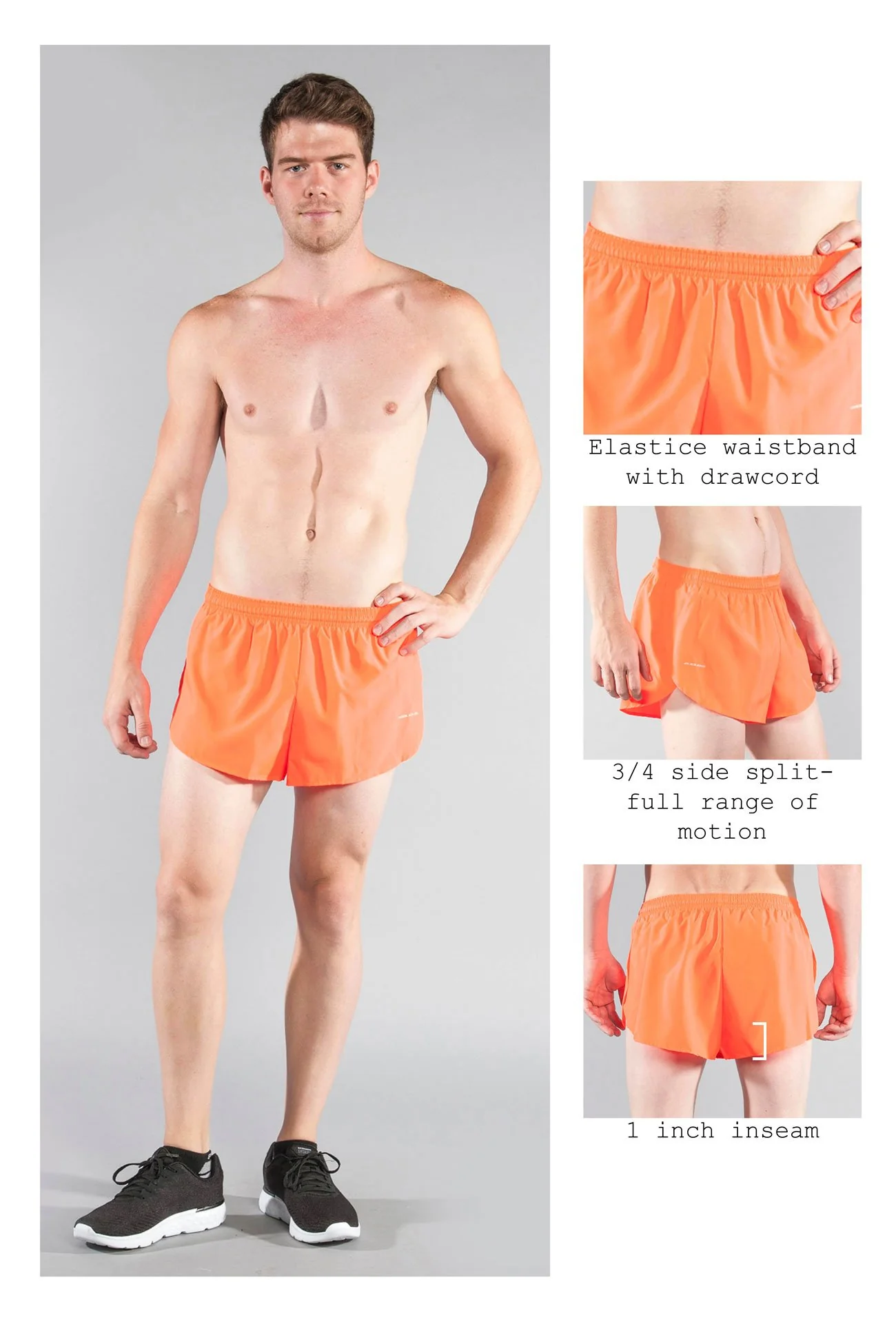 Men's Solid 1" Elite Split Shorts - Neon Sunkiss - Image 6