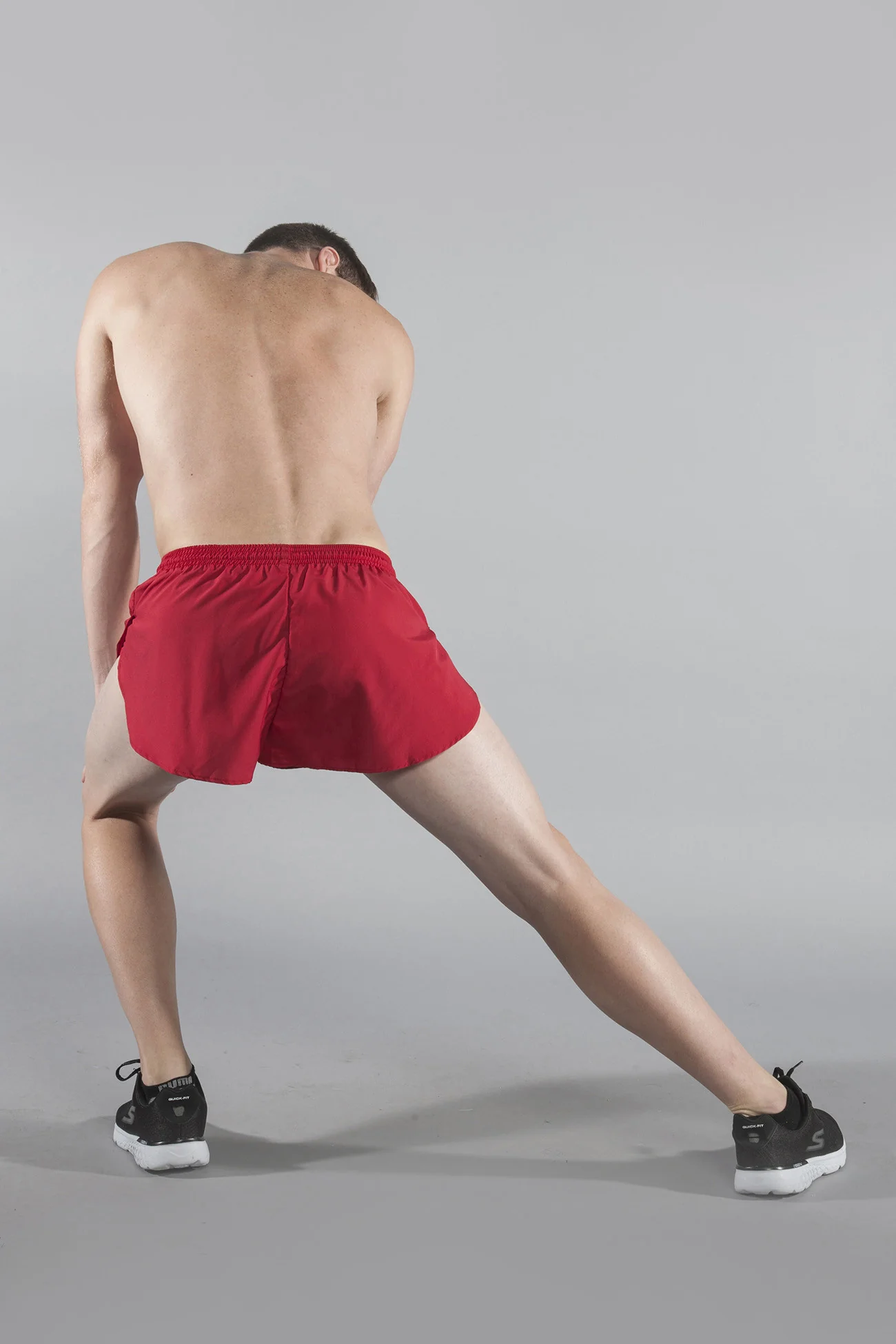 Men's Solid 1" Elite Split Shorts - Red - Image 7