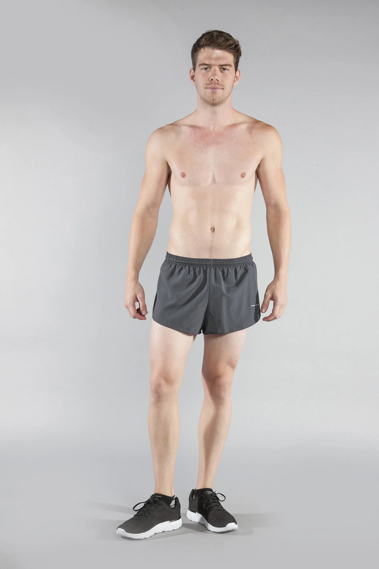 Men's Solid 1" Elite Split Shorts - Titanium - Image 3