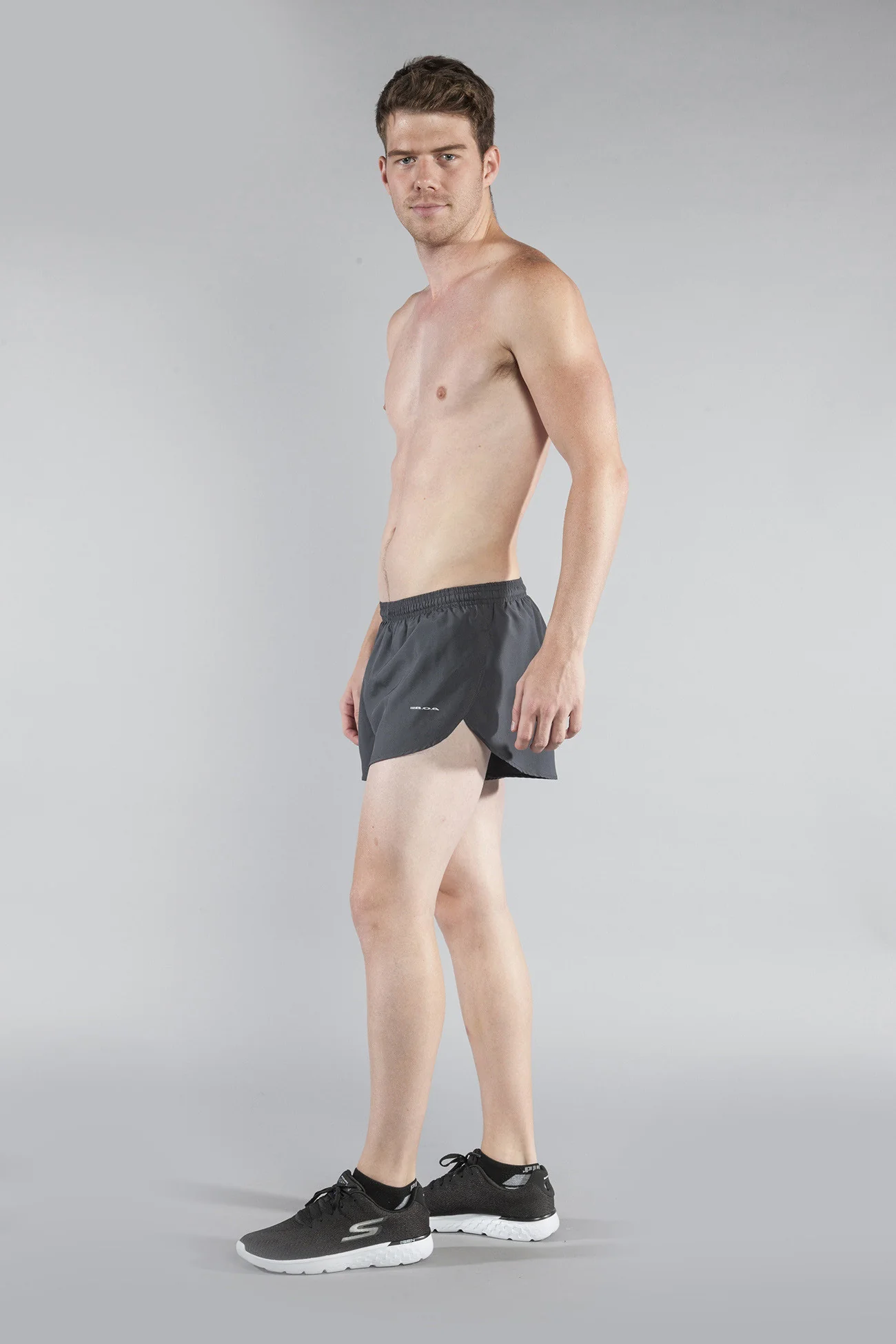 Men's Solid 1" Elite Split Shorts - Titanium - Image 4