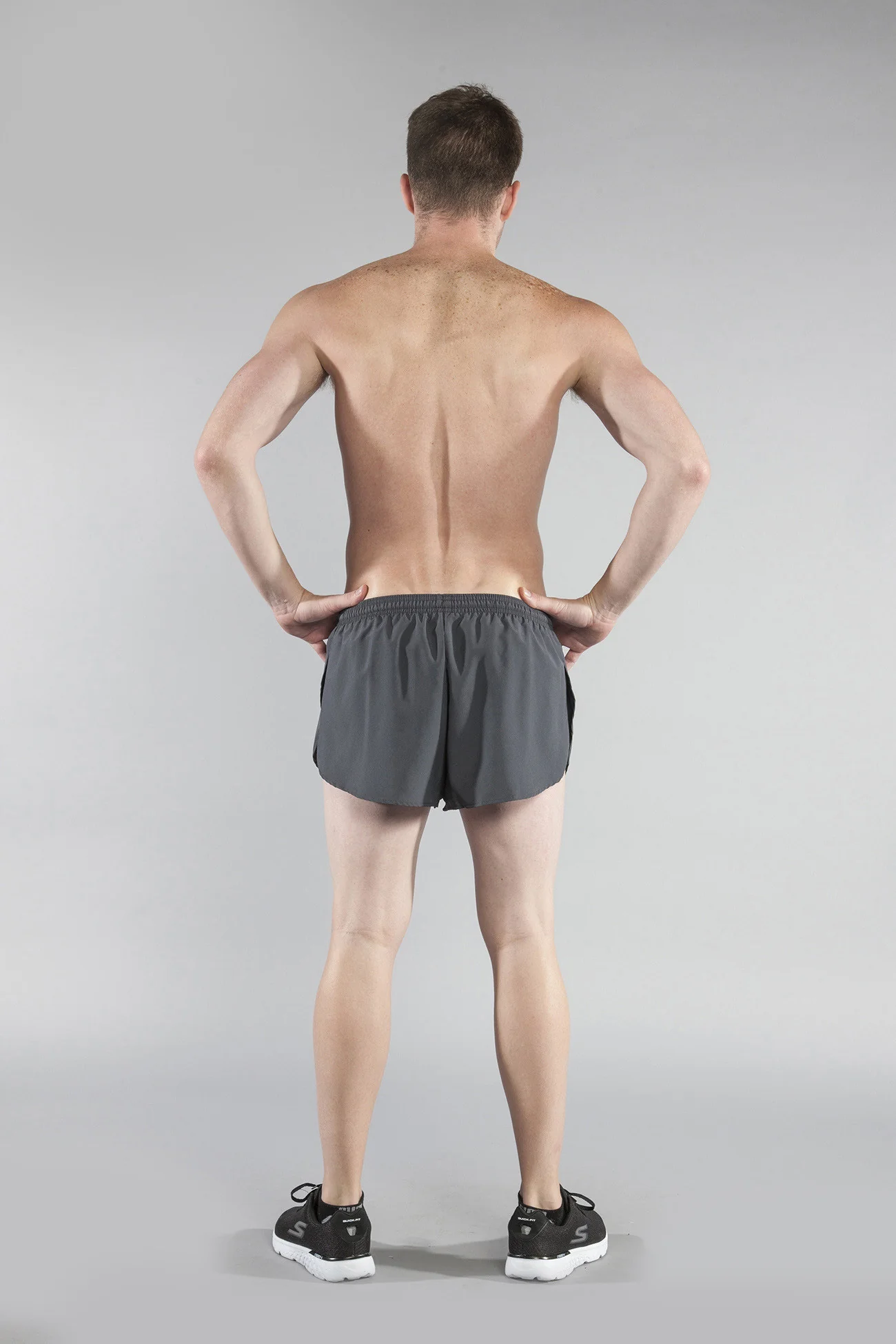 Men's Solid 1" Elite Split Shorts - Titanium - Image 5