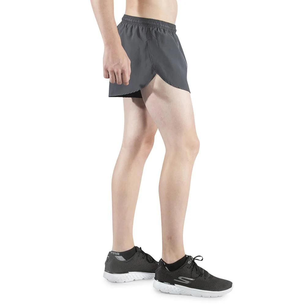 Men's Solid 1" Elite Split Shorts - Titanium - Image 7