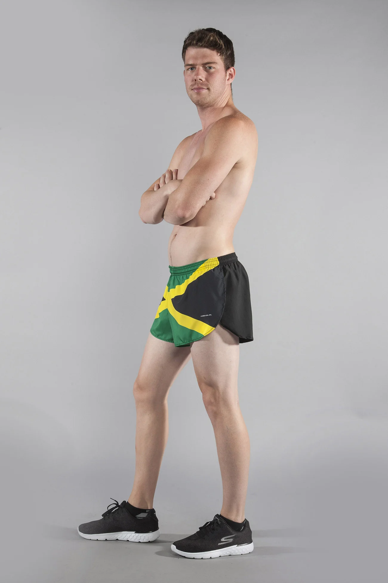 Men's Flag 1" Elite Split Shorts [J-L] - Jamaica - Image 3