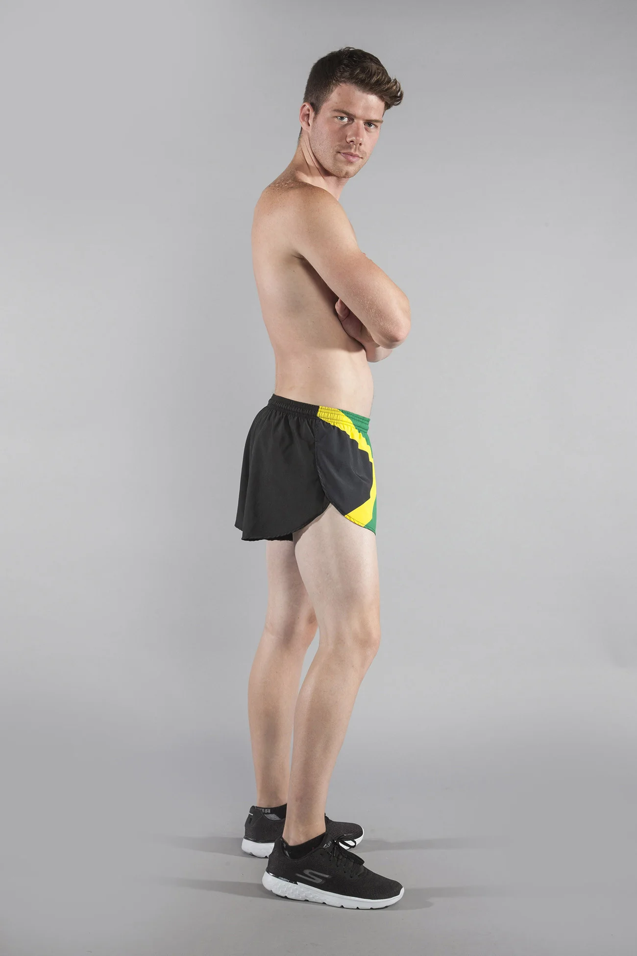 Men's Flag 1" Elite Split Shorts [J-L] - Jamaica - Image 4