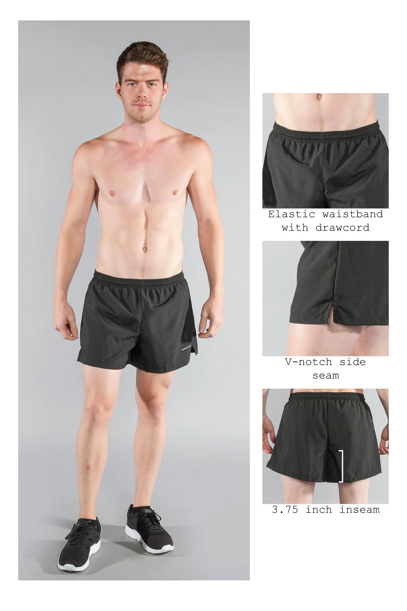 Men's 3.75" V-Notch - Black - Image 5