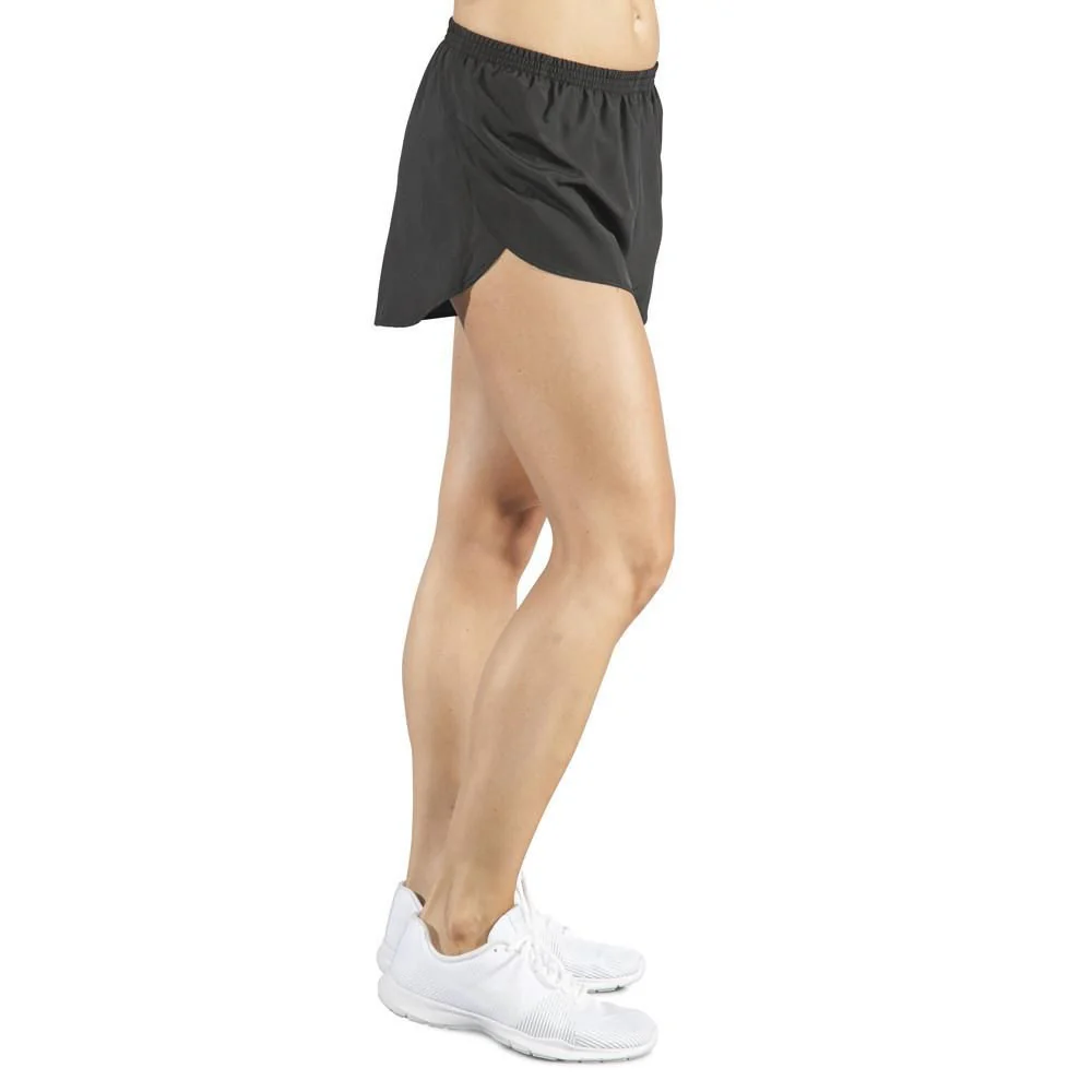 Women's Solid 1" Elite Split Shorts - Black - Image 9
