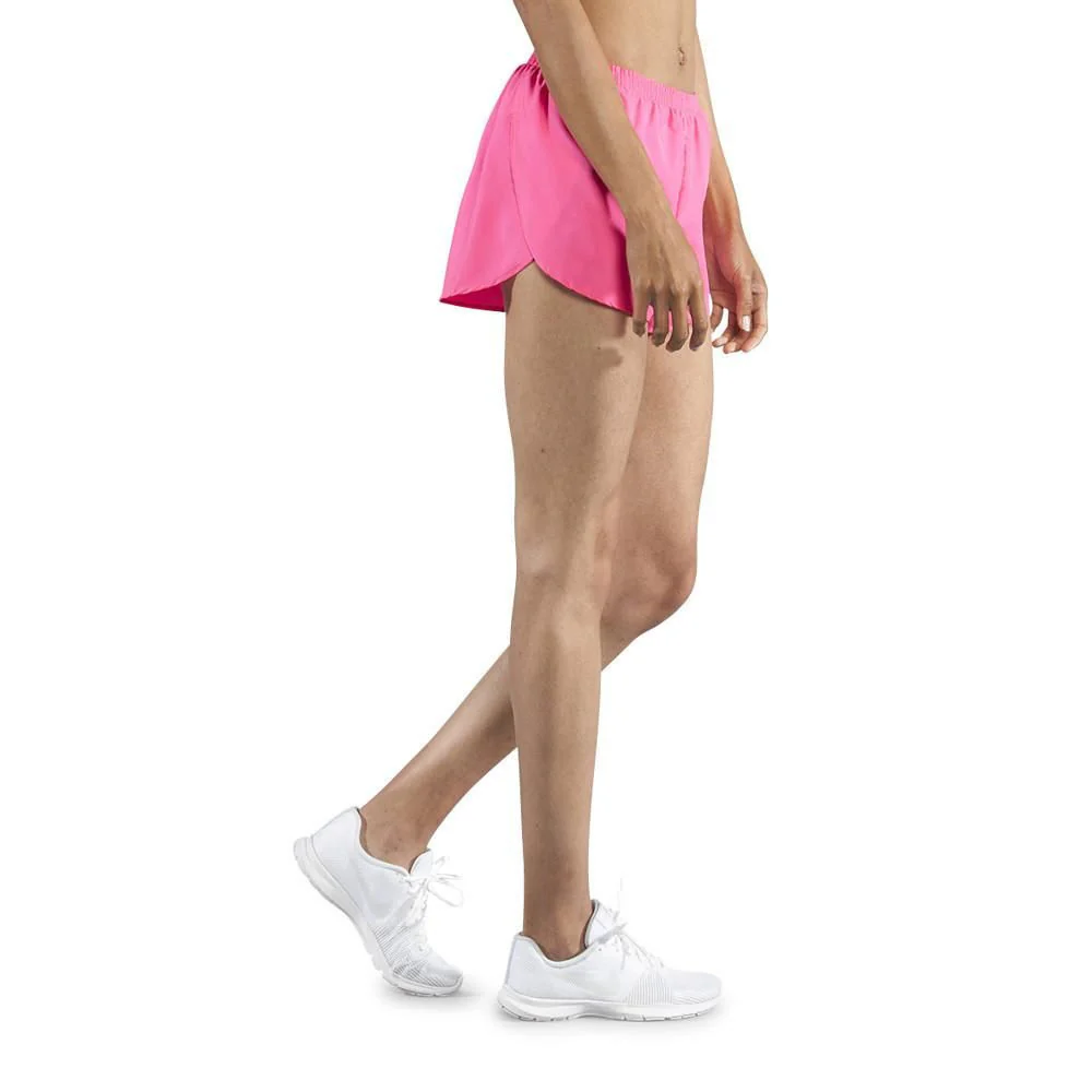 Women's Solid 1" Elite Split Shorts - Hot Pink - Image 8